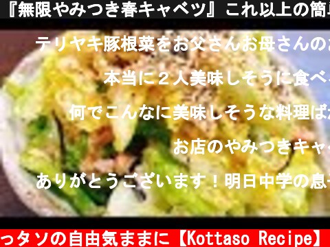 『無限やみつき春キャベツ』これ以上の簡単、安い、旨い、酒のつまみを僕たちは知らない…パート3。Cabbage recipe Addicted  Japanese appetizer बन्दगोभी  (c) こっタソの自由気ままに【Kottaso Recipe】